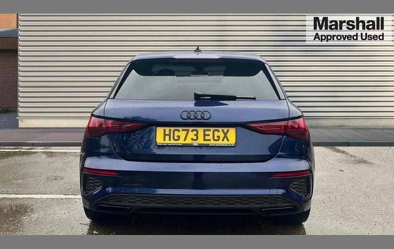 Used Audi A3 Black Edition 147 HP (108 kW) 2023 Blue Sedan