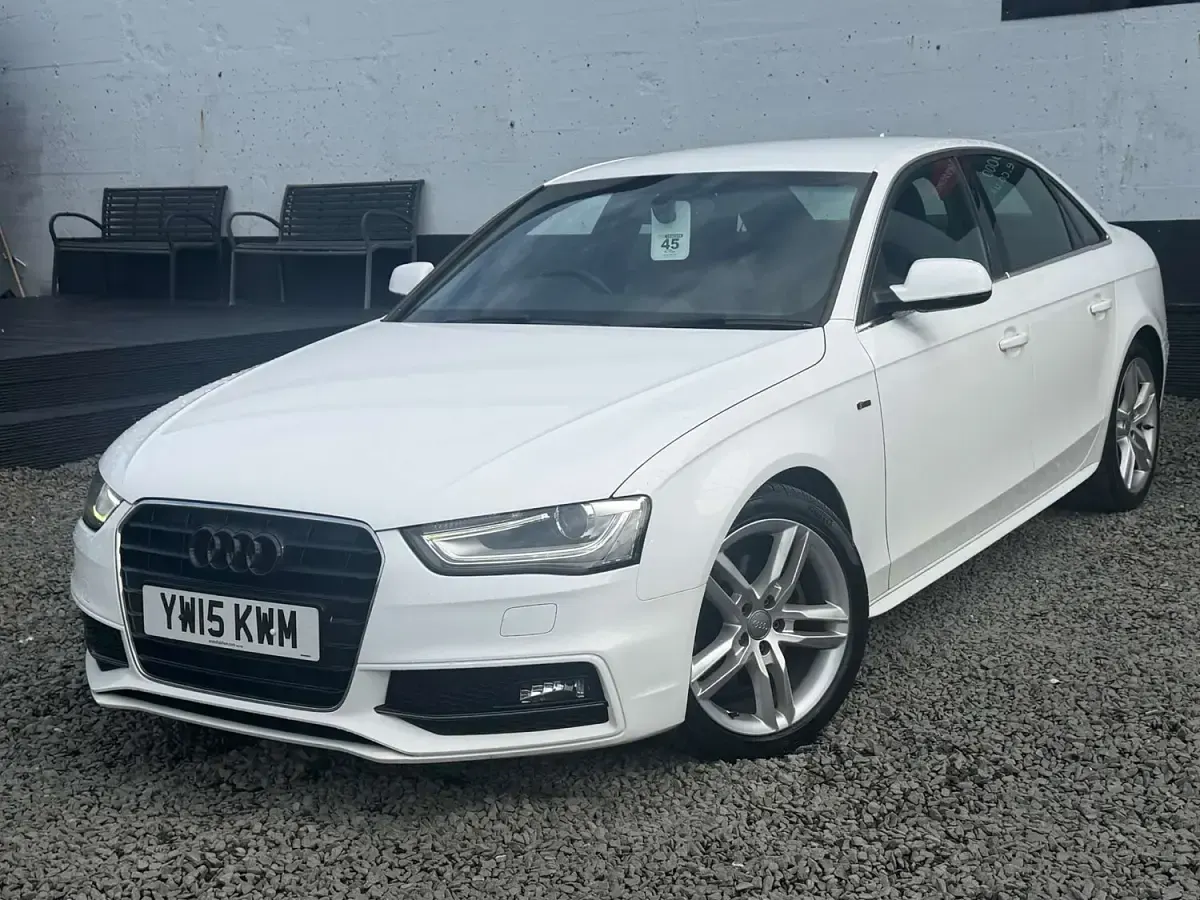 Used Audi A4 S-Line 150 HP (110 kW) 2015 White Sedan