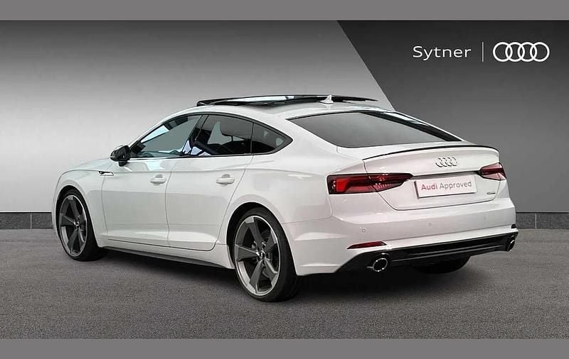 Used Audi A5 Sportback Black Edition 245 HP (180 kW) 2020 White Hatchback