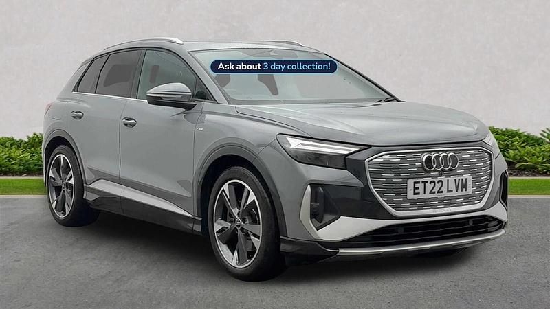 Grey Used 2022 Audi Q4 e-tron S-Line SUV | £25,756 (A bit pricey) - Image 1/4