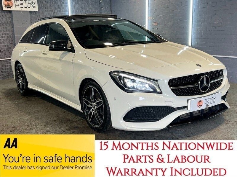 White Used 2018 Mercedes CLA220 Shooting Brake AMG line Estate | £11,990 (Good price) - Image 1/3