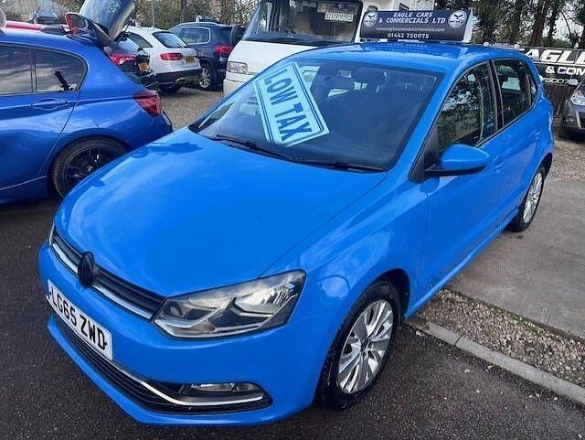Used VW Polo SE 75 HP (55 kW) 2015 Blue Hatchback