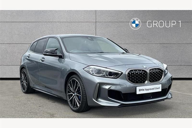 Skyscraper grey metallic Used 2024 BMW M135 Shadowline Hatchback | £30,495 (Fair price) - Image 1/4