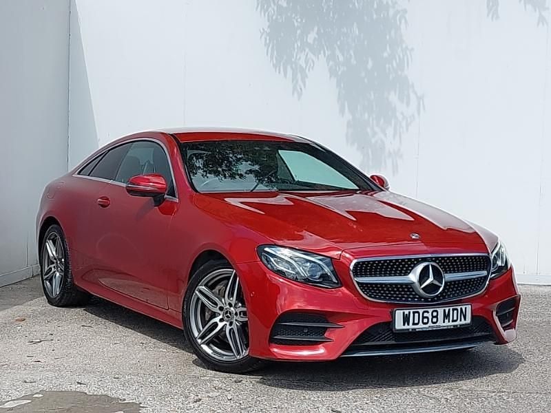 Used Mercedes E300 AMG line 245 HP (180 kW) 2019 Red Coupe