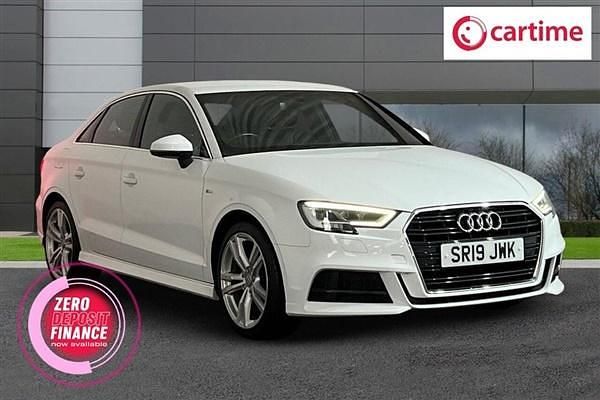 White Used 2019 Audi A3 S-Line Sedan | £17,990 (Fair price) - Image 1/4
