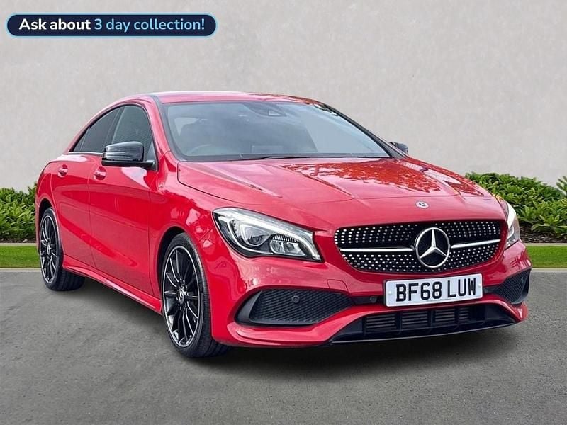 Red Used 2018 Mercedes CLA220 AMG line Sedan | £17,625 (Fair price) - Image 1/4