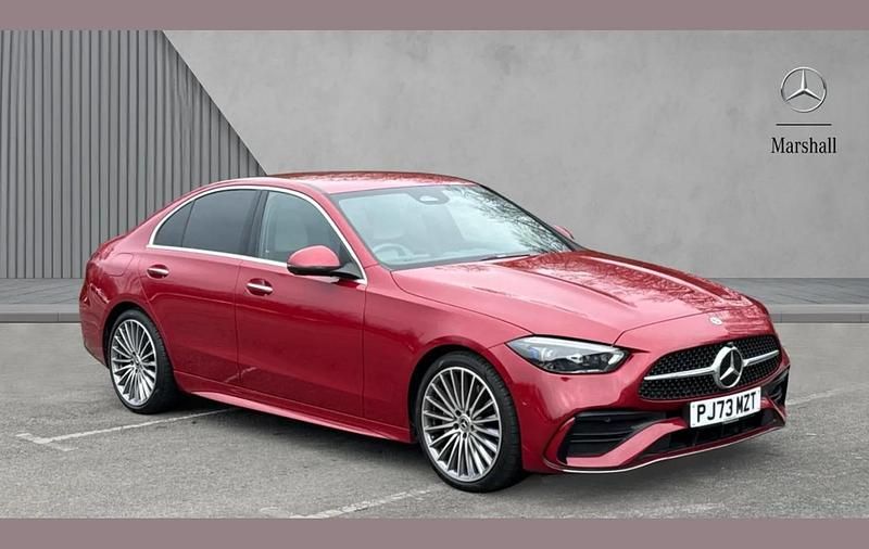 Used Mercedes C300e AMG Line Premium 254 HP (186 kW) 2023 Red Sedan
