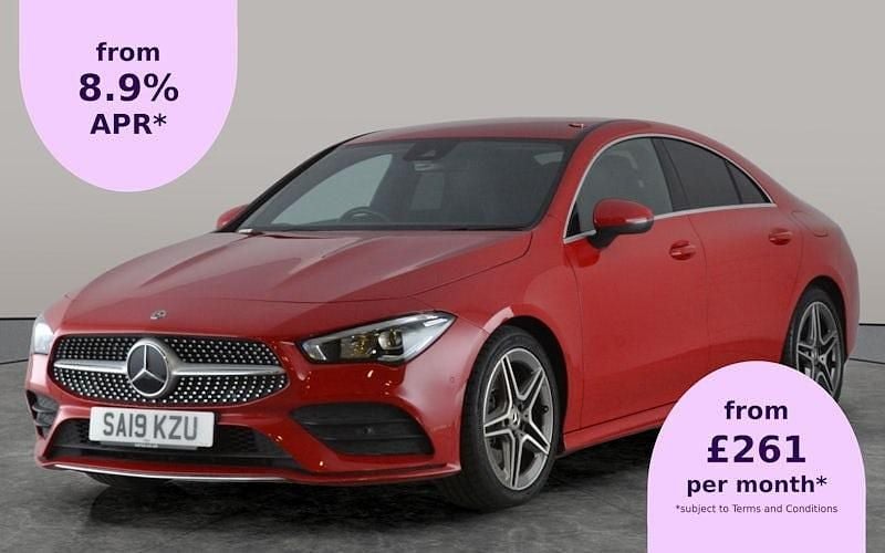 Red Used 2019 Mercedes CLA220 AMG line Sedan | £19,590 (Good price) - Image 1/2