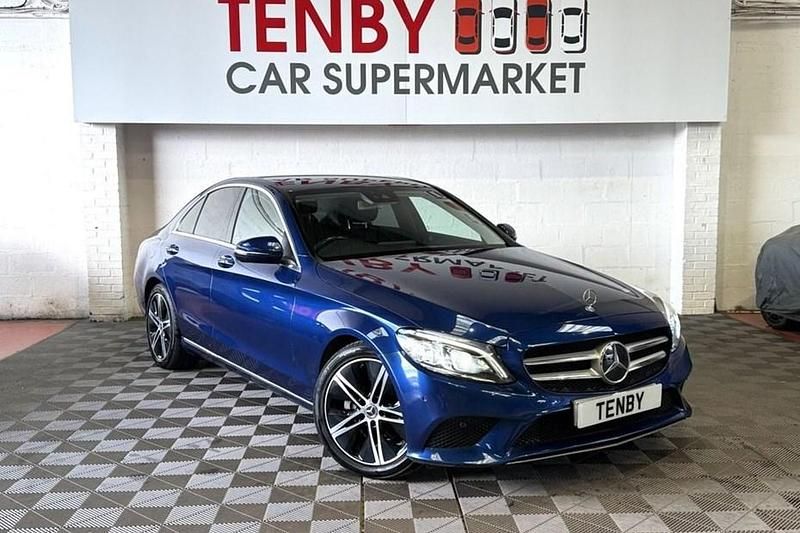 Used Mercedes C200 Premium 2019 Blue Sedan