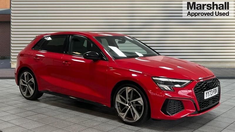 Used Audi A3 Black Edition 150 HP (110 kW) 2023 Red Sedan