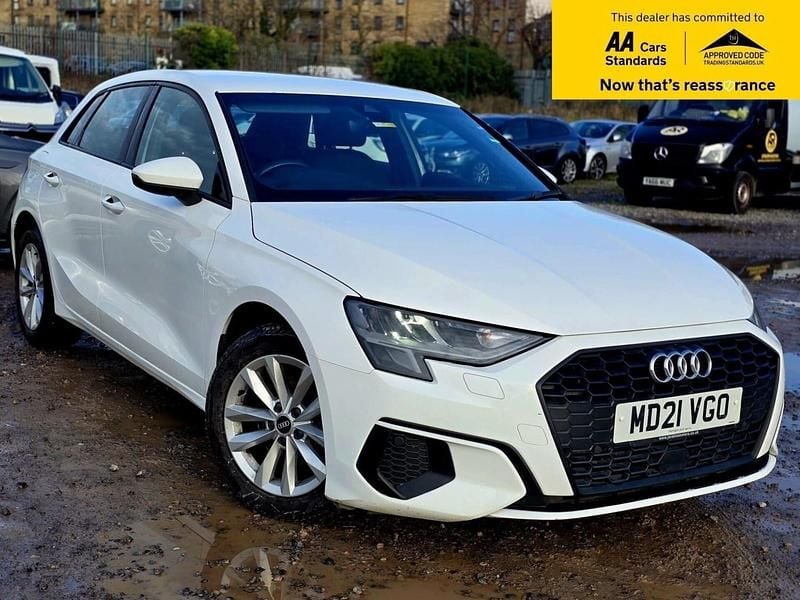 White Used 2021 Audi A3 Sportback Business Hatchback | £13,388 (Fair price) - Image 1/4