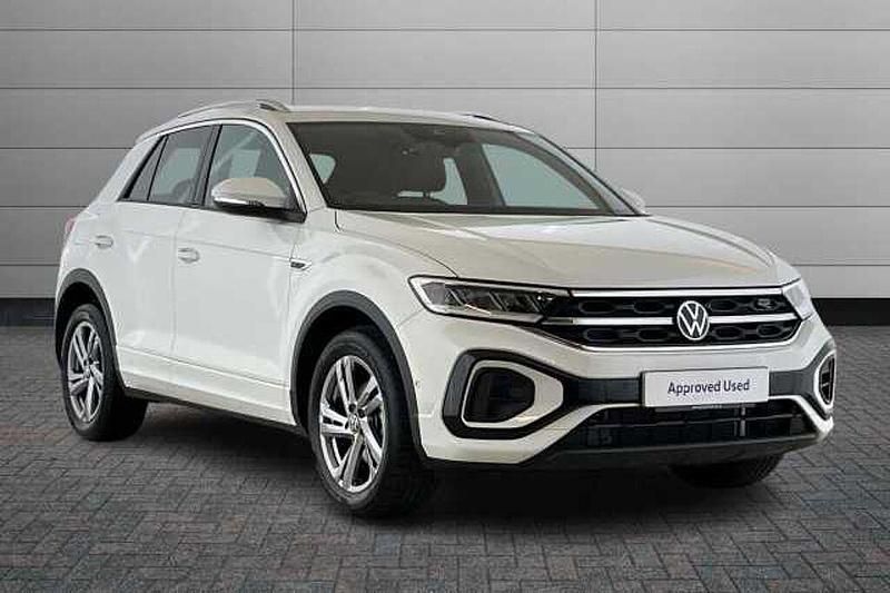 Pure white Used 2025 VW T-Roc R-line SUV | £27,590 (Fair price) - Image 1/4