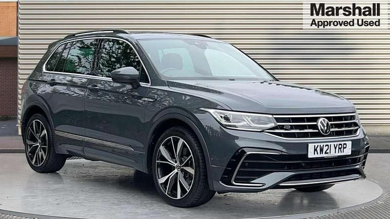 Dolphin grey metallic Used 2021 VW Tiguan R-line SUV | £24,000 (Good price) - Image 1/4
