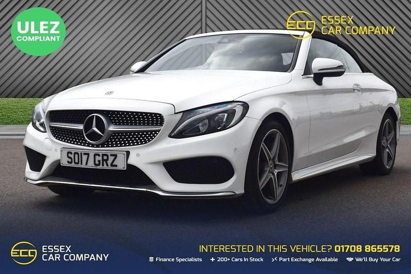 White Used 2017 Mercedes C200 AMG line Cabriolet | £16,940 (Fair price) - Image 1/4