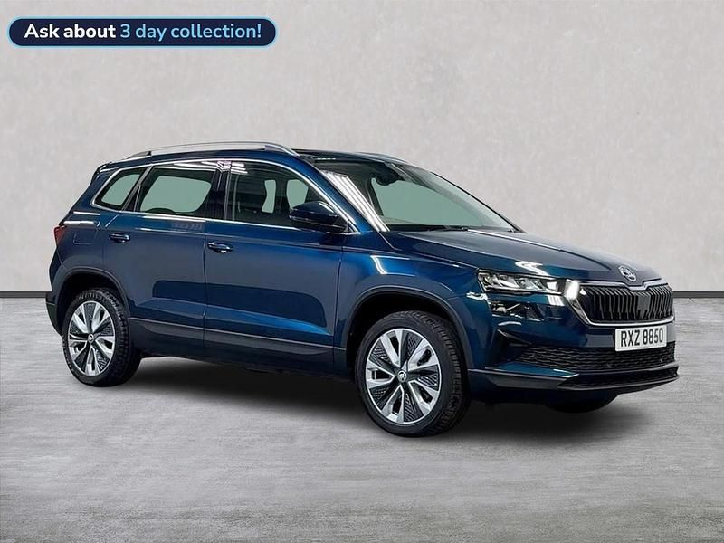 Blue Used 2022 Skoda Karoq SE L SUV | £20,074 (Fair price) - Image 1/4