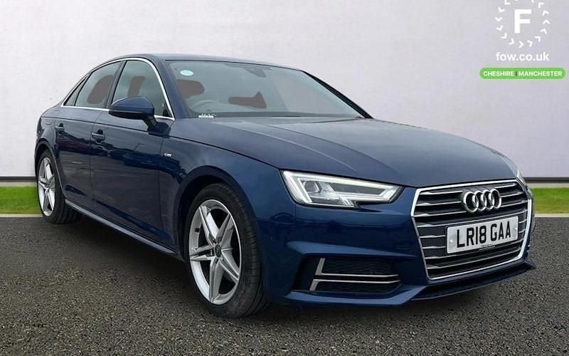 Used Audi A4 S-Line 150 HP (110 kW) 2018 Blue Sedan