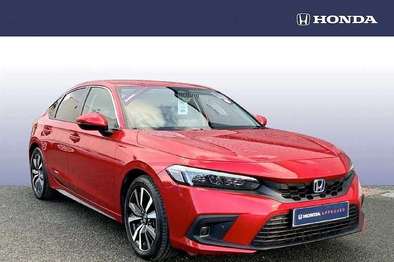 Crystal red Used 2022 Honda Civic Elegance Hatchback | £23,645 (Good price) - Image 1/4