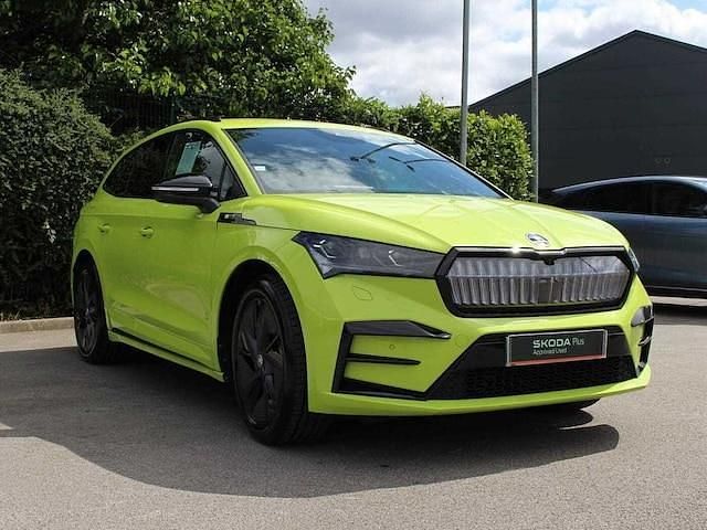Hyper green Used 2024 Skoda Enyaq iV vRS SUV | £35,995 (Good price) - Image 1/4