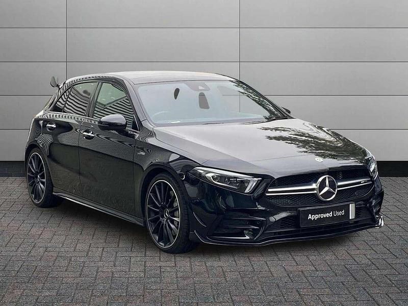 Black Used 2022 Mercedes A35 AMG Premium Plus Hatchback | £28,495 (Fair price) - Image 1/4