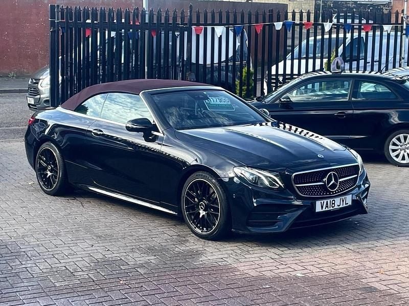 Used Mercedes E220 AMG Line Premium 194 HP (142 kW) 2018 Black Cabriolet