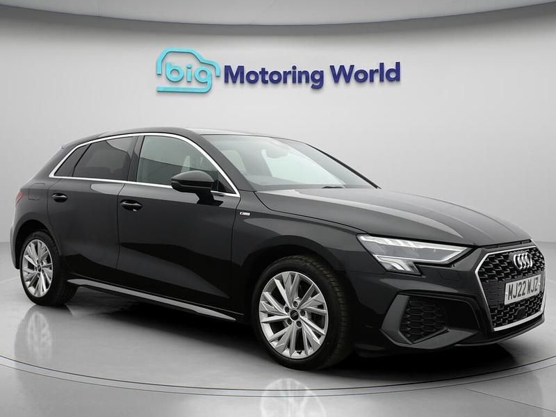 Black Used 2022 Audi A3 Sportback e-tron S-Line Sedan | £19,700 (Fair price) - Image 1/4
