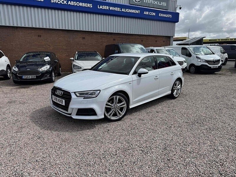 White Used 2018 Audi A3 S-Line Hatchback | £15,765 (Good price) - Image 1/4