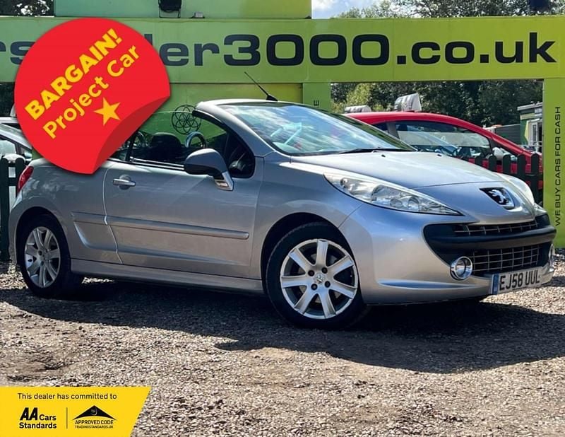 Silver Used 2009 Peugeot 207 Sport Cabriolet | £1,350 (Fair price) - Image 1/4