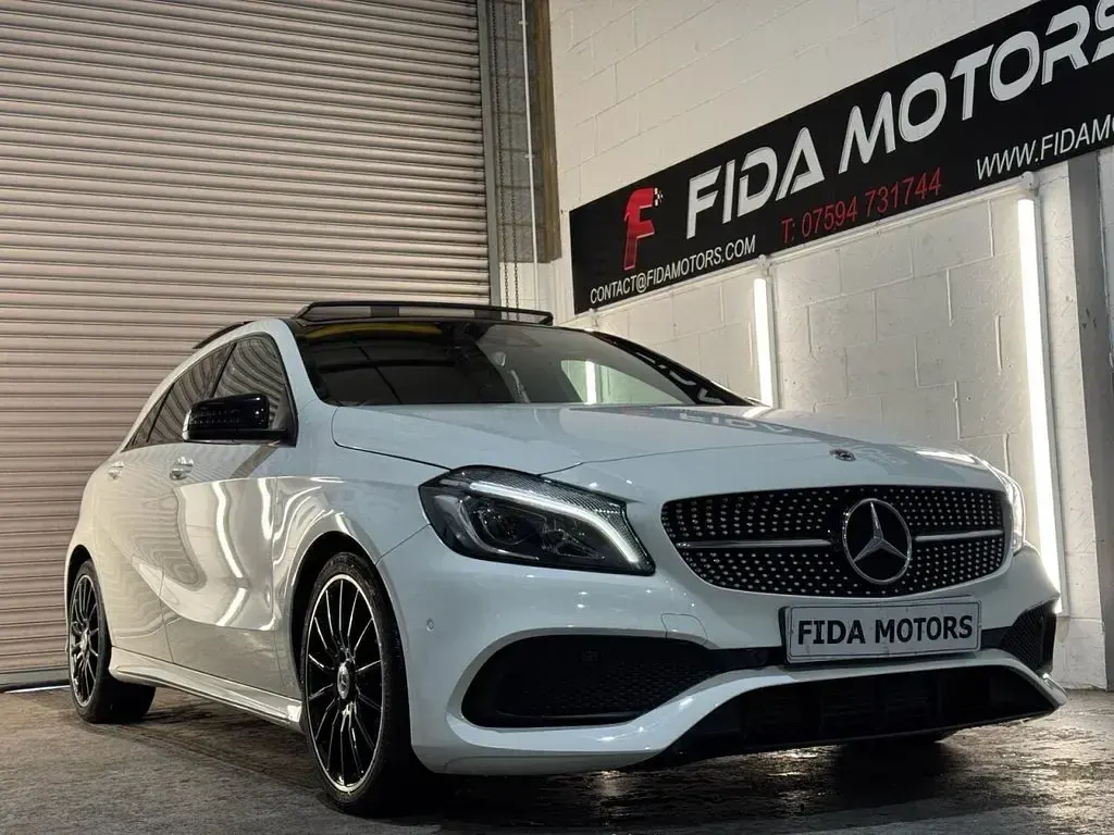 Used Mercedes A200 AMG line 2018 White Hatchback