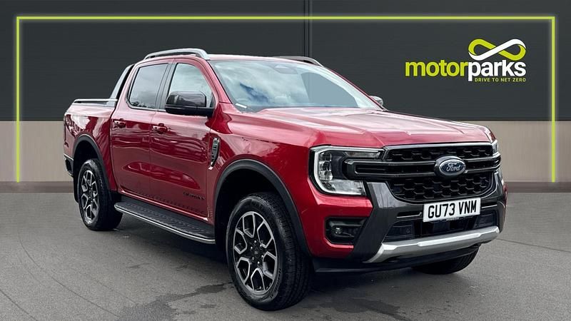 Lucid red Used 2023 Ford Ranger Wildtrack Pickup | £32,000 - Image 1/4