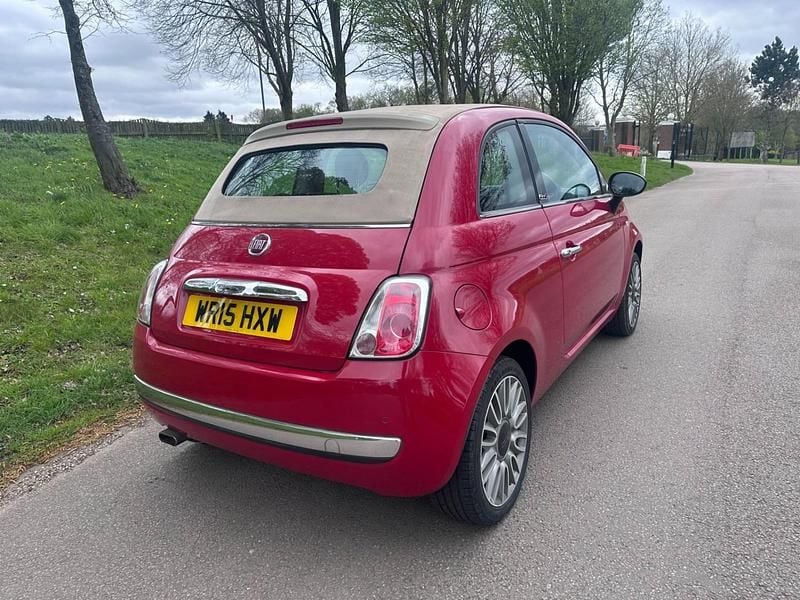 Used Fiat 500 69 HP (50 kW) 2015 Red Cabriolet