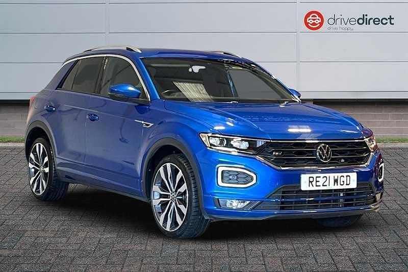 Blue Used 2021 VW T-Roc R-line SUV | £19,750 (Fair price) - Image 1/4