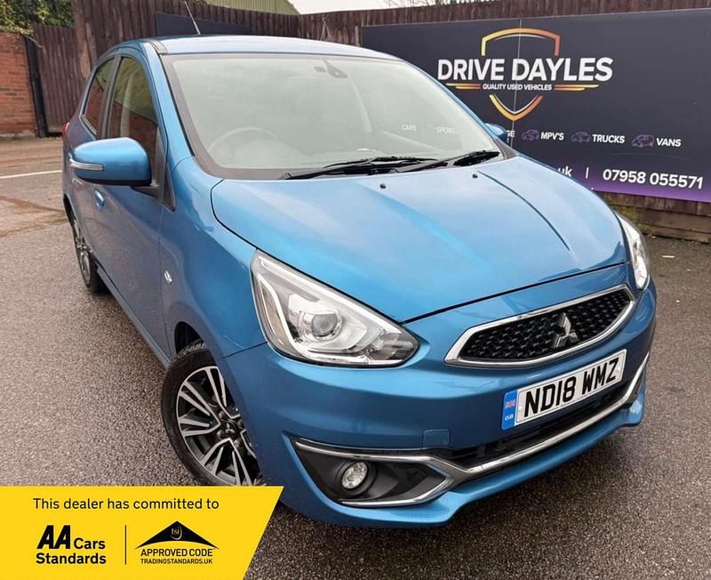 Used Mitsubishi Mirage 2018 Blue Hatchback