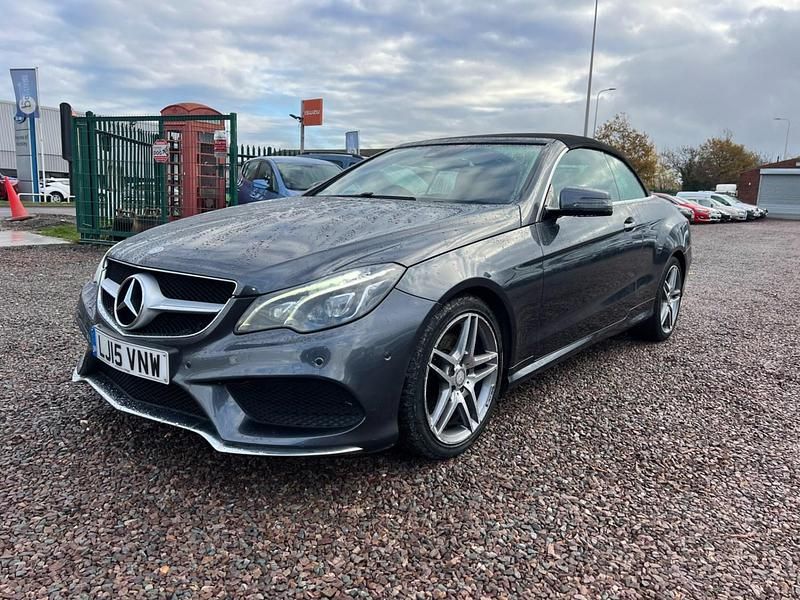 Used Mercedes E250 AMG line 204 HP (150 kW) 2015 Grey Cabriolet