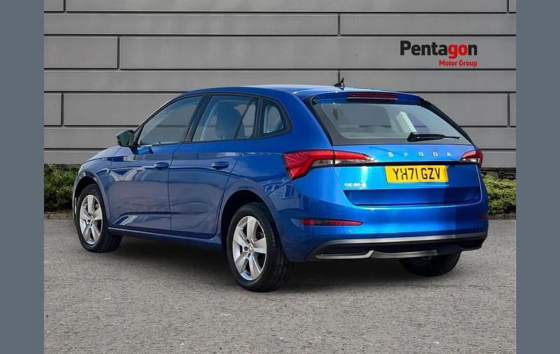 Used Skoda Scala SE 108 HP (79 kW) 2021 Blue Hatchback