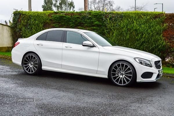 White Used 2018 Mercedes C250 AMG line Sedan | £15,495 (Good price) - Image 1/3