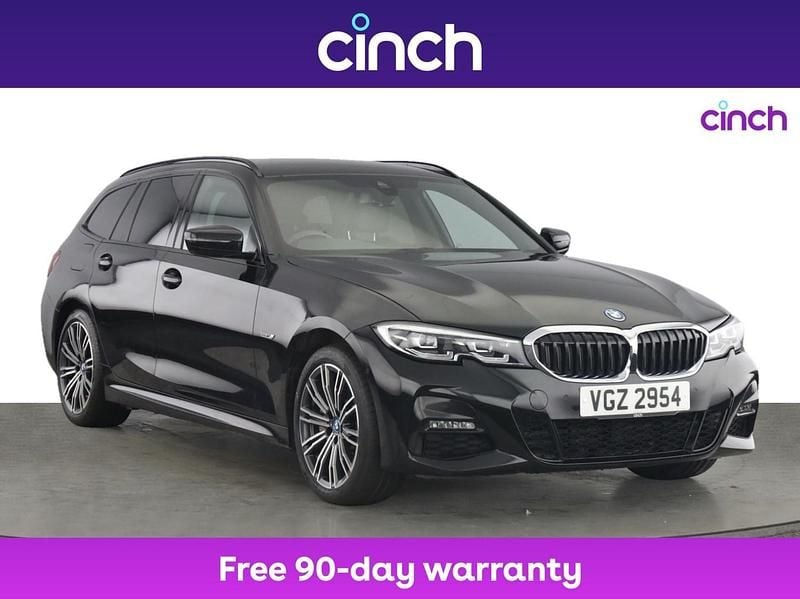 Black Used 2021 BMW 330e M Sport Estate | £19,499 (Fair price) - Image 1/3