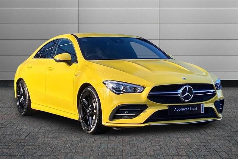 Used Mercedes CLA35 AMG 306 HP (225 kW) 2021 Yellow Sedan