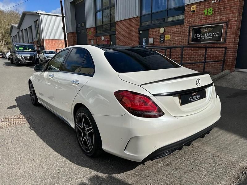 Used Mercedes C300 AMG line 2020 White Sedan
