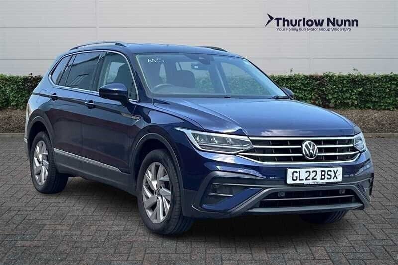 Blue Used 2022 VW Tiguan Allspace Life SUV | £21,543 (Good price) - Image 1/4
