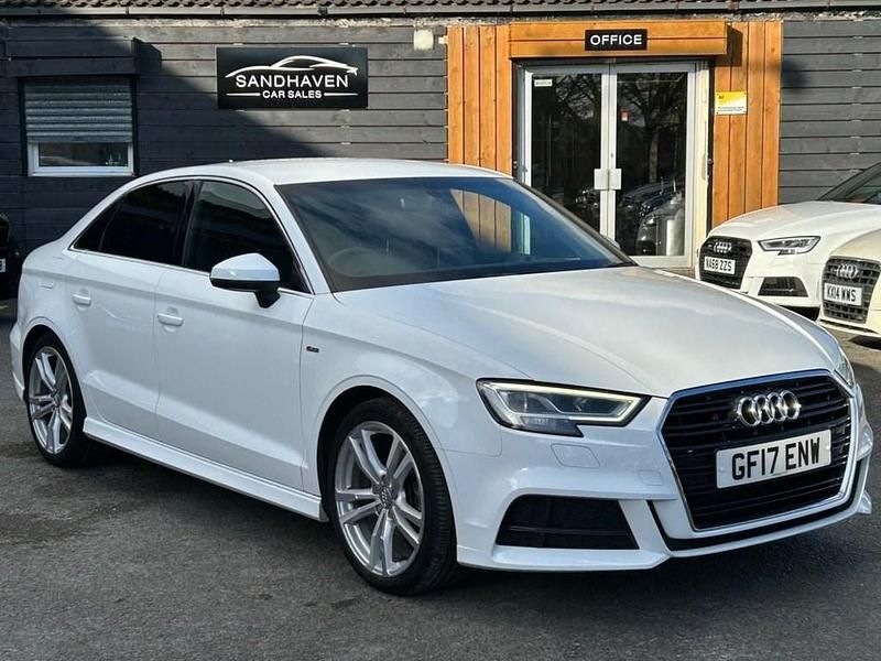 White Used 2017 Audi A3 S-Line Sedan | £12,495 (Fair price) - Image 1/4