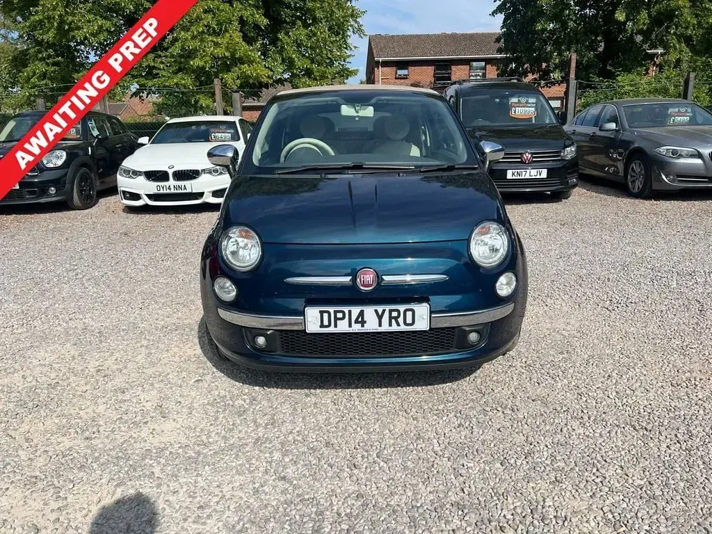 Used Fiat 500C Lounge 85 HP (62 kW) 2014 Blue Cabriolet