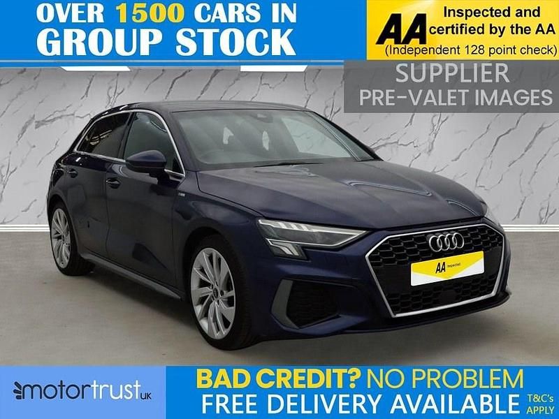 Used Audi A3 Sportback S-Line 110 HP (80 kW) 2020 Blue Hatchback