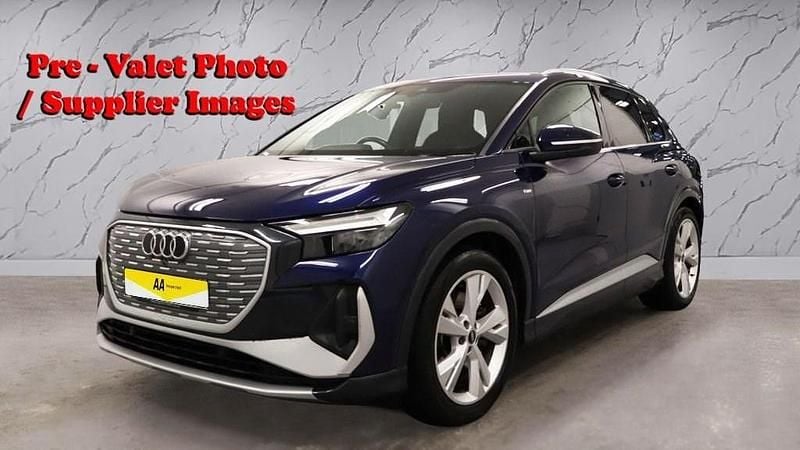 Blue Used 2022 Audi Q4 e-tron S-Line SUV | £22,195 - Image 1/4