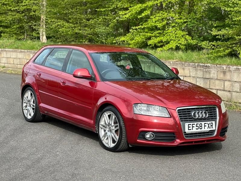 Used Audi A3 S-Line 170 HP (125 kW) 2009 Red Hatchback