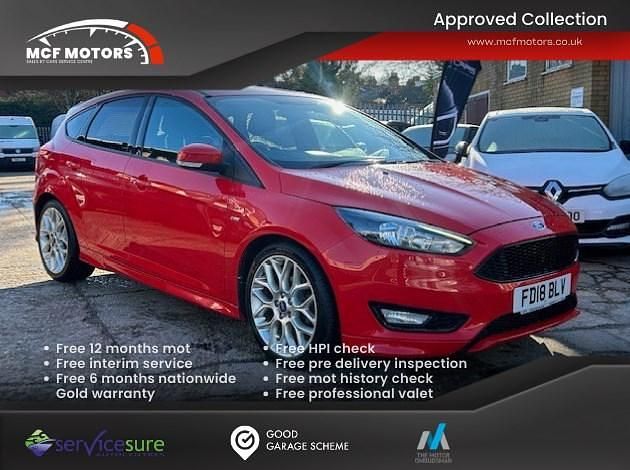 Used Ford Focus ST-Line 140 HP (102 kW) 2018 Red Hatchback
