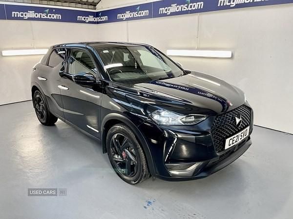 Black Used 2021 DS Automobiles DS3 Performance Line Plus Hatchback | £12,995 (Fair price) - Image 1/4
