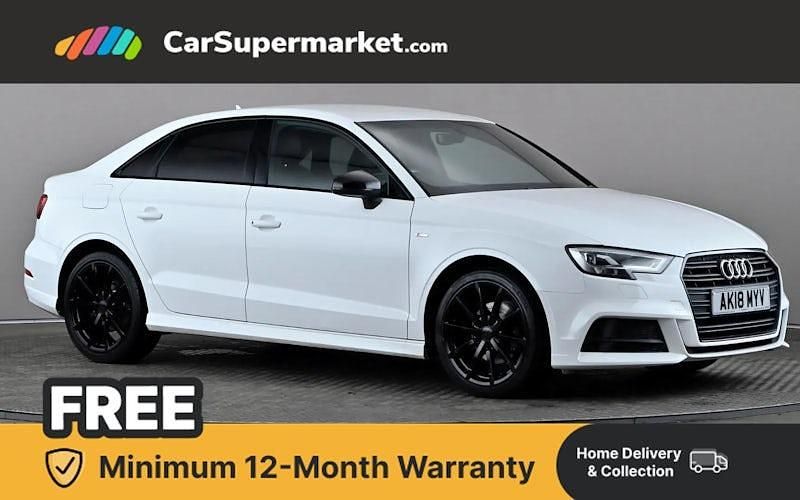 Used Audi A3 Black Edition 116 HP (85 kW) 2018 White Sedan