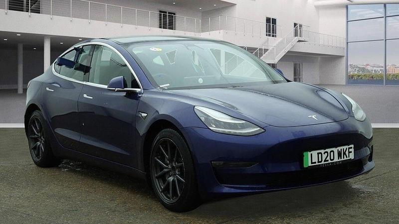 Used Tesla Model 3 Long Range AWD 77 kW (106 HP) 2020 Blue Sedan