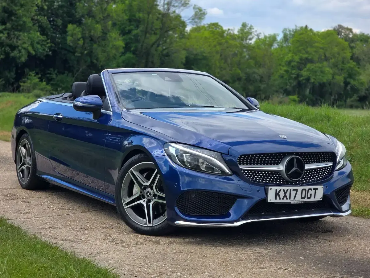 Używany Mercedes C220 AMG line 2017 Niebieski Kabriolet