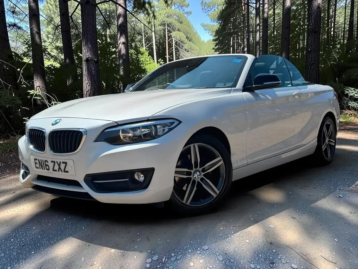 Used BMW 218 Sport Line 136 HP (100 kW) 2016 White Cabriolet